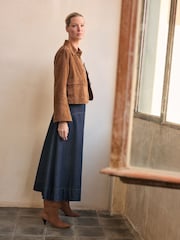 Phase Eight Natural Indira Suede Jacket - Image 1 of 9