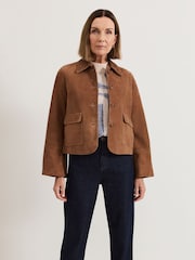 Phase Eight Natural Indira Suede Jacket - Image 2 of 9