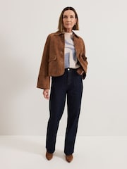 Phase Eight Natural Indira Suede Jacket - Image 5 of 9