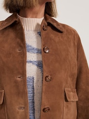 Phase Eight Natural Indira Suede Jacket - Image 6 of 9
