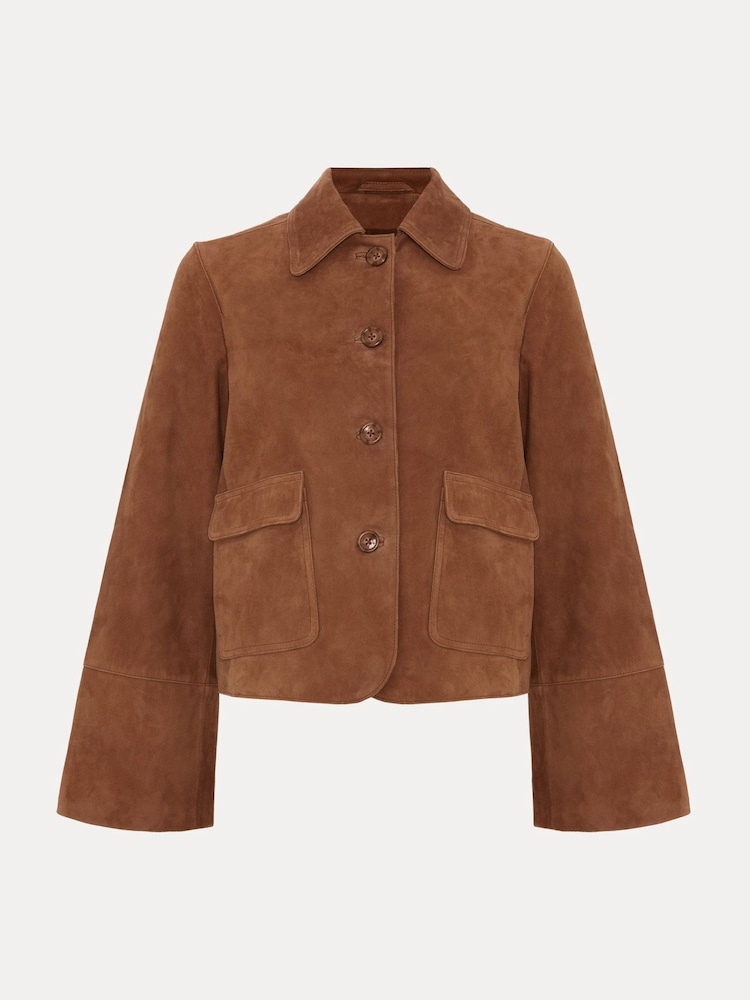 Phase Eight Natural Indira Suede Jacket - Image 9 of 9