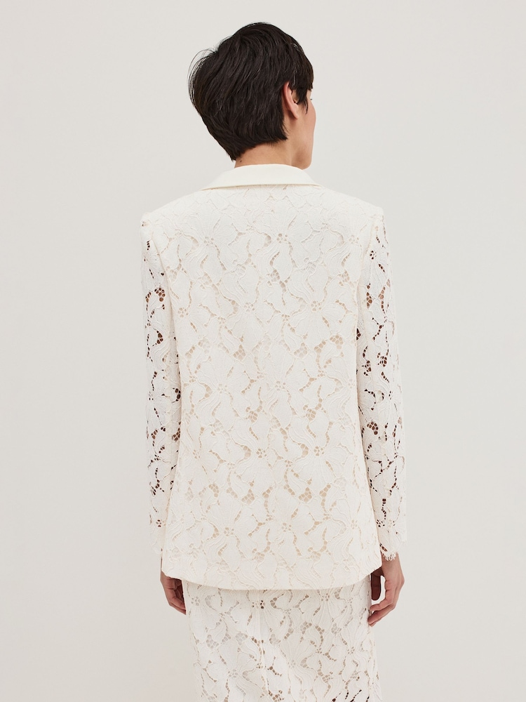 Phase Eight White Gracie Lace Jacket - Image 2 of 7
