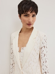 Phase Eight White Gracie Lace Jacket - Image 4 of 7