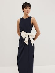 Phase Eight Black Sophia Bow Dress - Image 3 of 7