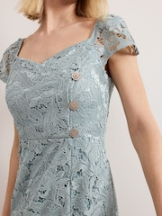 Phase Eight Blue Phia Tux Lace Dress - Image 6 of 7