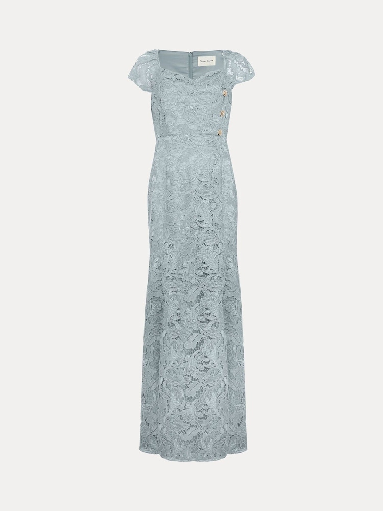 Phase Eight Blue Phia Tux Lace Dress - Image 7 of 7