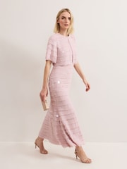 Phase Eight Pink Amitis Sequin Dress - Image 7 of 7