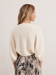 Phase Eight White Leanne Mohair Cardigan - Image 2 of 6