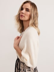 Phase Eight White Leanne Mohair Cardigan - Image 4 of 6