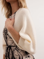 Phase Eight White Leanne Mohair Cardigan - Image 5 of 6