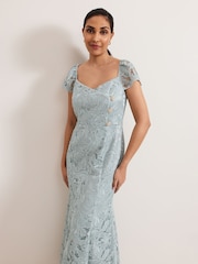 Phase Eight Blue Petite Phia Dress - Image 3 of 7