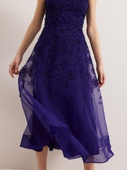 Phase Eight Purple Georgie Beaded Dress - Image 7 of 7