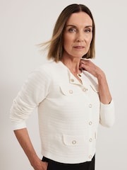 Phase Eight Cream Kelley Knit Jacket - Image 1 of 7