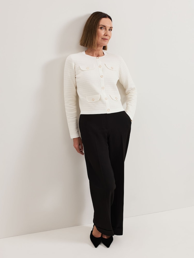 Phase Eight Cream Kelley Knit Jacket - Image 3 of 7
