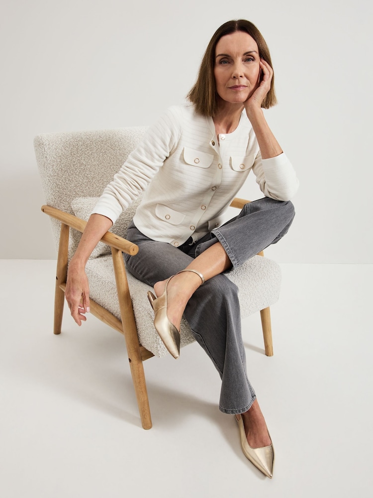 Phase Eight Cream Kelley Knit Jacket - Image 4 of 7