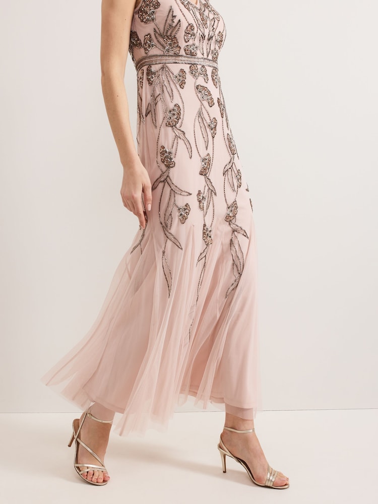 Phase Eight Pink Evonne Beaded Dress - Image 5 of 7