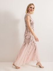 Phase Eight Pink Evonne Beaded Dress - Image 7 of 7