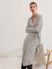 Phase Eight Black Gina Geo Wrap Dress - Image 2 of 7