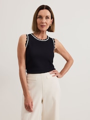 Phase Eight Black Liz Jaquard Tank - Image 1 of 7