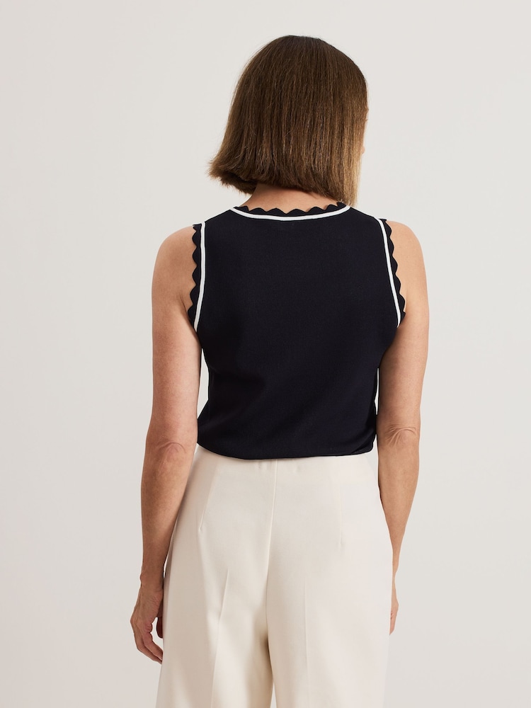 Phase Eight Black Liz Jaquard Tank - Image 2 of 7