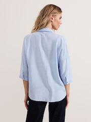Phase Eight Blue Cynthia Zip Shirt - Image 2 of 6