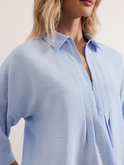 Phase Eight Blue Cynthia Zip Shirt - Image 4 of 6