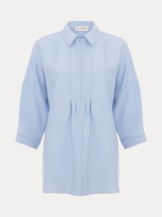 Phase Eight Blue Cynthia Zip Shirt - Image 6 of 6