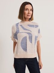 Phase Eight Blue Sara Geo Tabard T-Shirt - Image 1 of 8