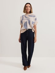 Phase Eight Blue Sara Geo Tabard T-Shirt - Image 3 of 8