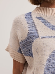 Phase Eight Blue Sara Geo Tabard T-Shirt - Image 5 of 8
