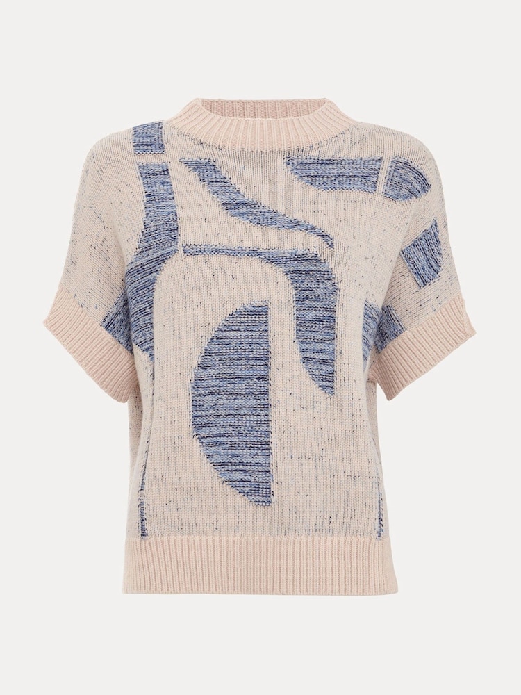 Phase Eight Blue Sara Geo Tabard T-Shirt - Image 8 of 8