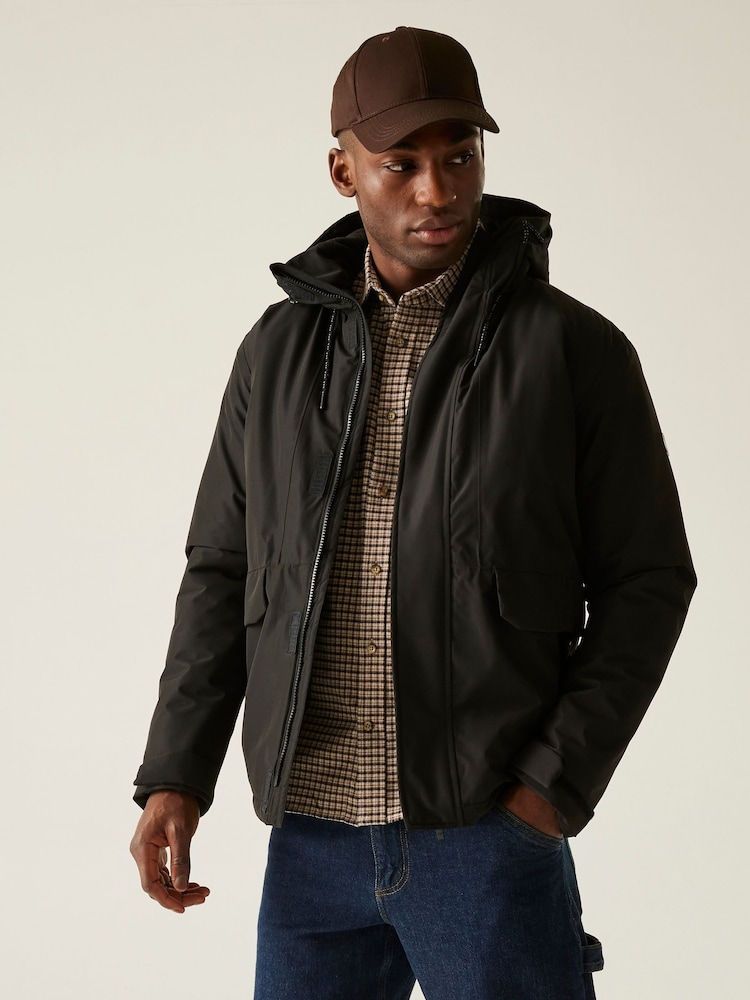 Regatta Black Sterlings Isotex 10000 Midweight Waterproof Jacket - Image 1 of 8