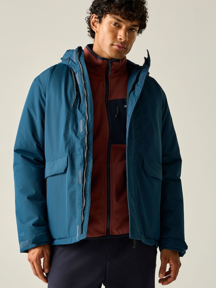 Regatta Blue Sterlings Isotex 10000 Midweight Waterproof Jacket - Image 1 of 10 Regatta Blue Sterlings Isotex 10000 Midweight Waterproof Jacket - Image 1 of 10