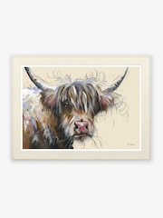 Artko Cream Lookin At Moo by Ashley Saunders Framed Art - Image 2 of 3