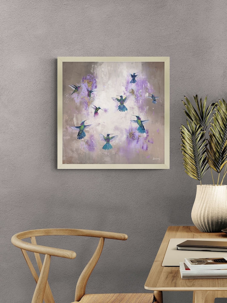 Artko Champagne Hummingbird Shimmer by Laure Bury Framed Art - Image 1 of 3
