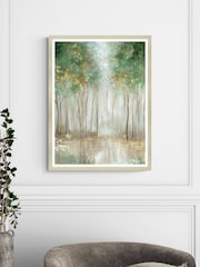 Artko Champagne Verdant Gold Woodland by Alison Pearce Framed Art - Image 1 of 3