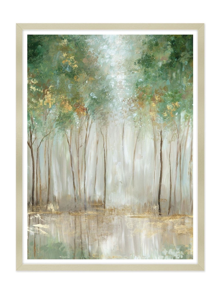 Artko Champagne Verdant Gold Woodland by Alison Pearce Framed Art - Image 2 of 3
