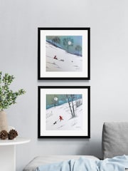 Artko Black Sliding Stars Set of 2 by Adam Barsby Framed Art - Image 1 of 3