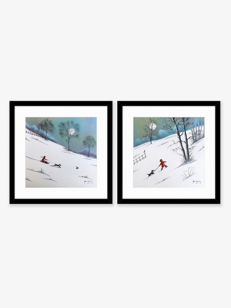 Artko Black Sliding Stars Set of 2 by Adam Barsby Framed Art - Image 2 of 3