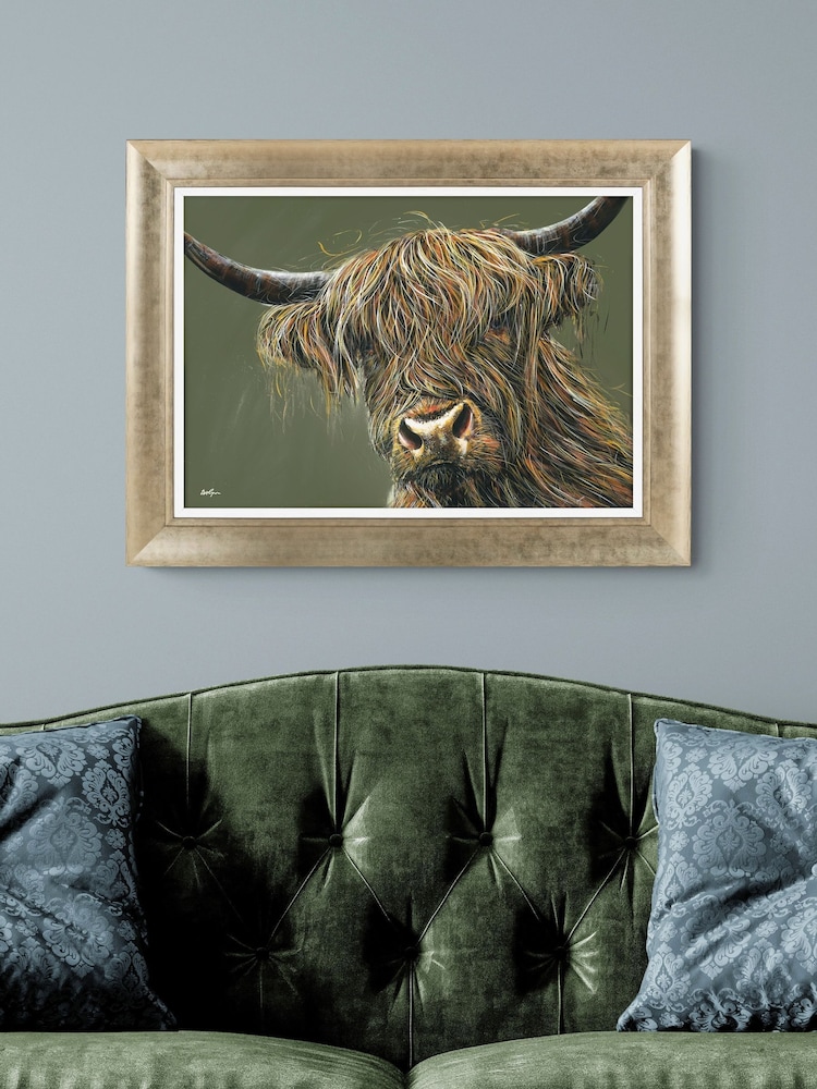 Artko Gold Ruben Highland by David Cope Framed Art - Image 1 of 3