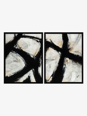 Artko Black Symbology Set of 2 by Tom Reeves Framed Art - Image 2 of 3