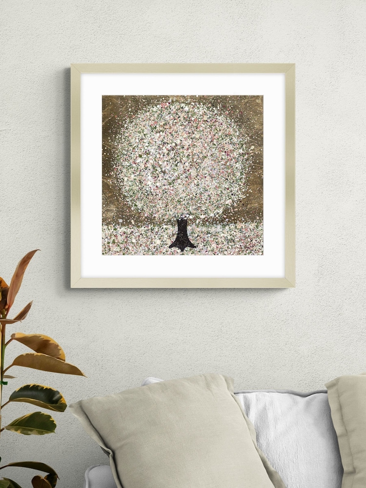 Artko Champagne Gentle Shimmer Tree by Nicky Chubb Framed Art - Image 1 of 3
