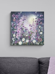 Artko Silver Clock Flowers by Asaf Frank Framed Art - Image 2 of 4