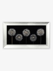 Artko Silver Clock Flowers by Asaf Frank Framed Art - Image 3 of 4
