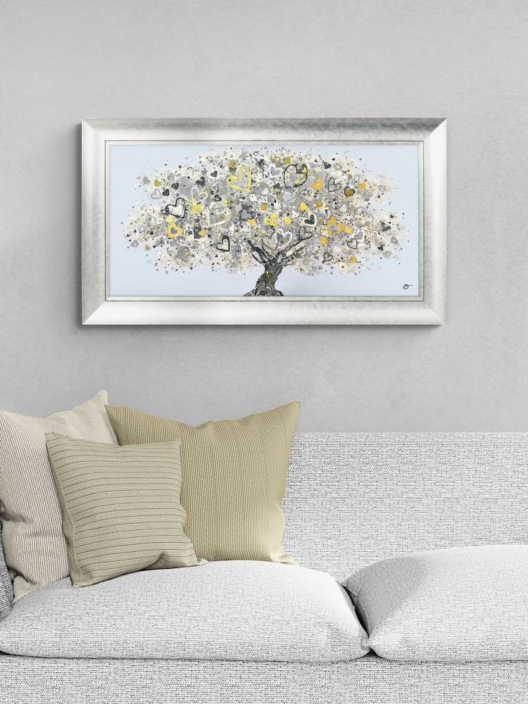 Artko Silver Twilight Heart Tree by Sara Otter Framed Art - Image 1 of 3