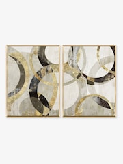 Artko Gold Overlaps Set of 2 by Tom Reeves Framed Art - Image 2 of 3