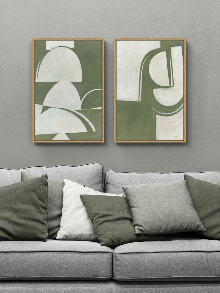 Artko Oak Artifact Set of 2 by Mike Schick Framed Canvas - Image 1 of 3