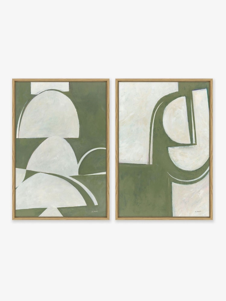 Artko Oak Artifact Set of 2 by Mike Schick Framed Canvas - Image 2 of 3