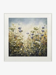 Artko White Butterfly Blue by Marie Mills Framed Art - Image 2 of 3
