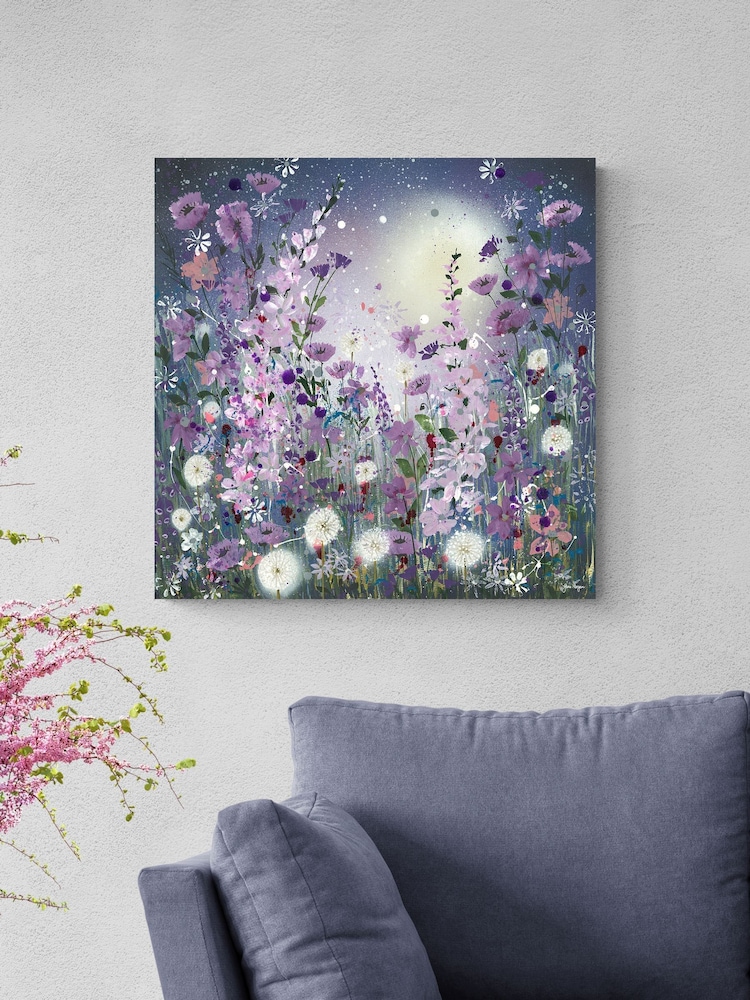 Artko Blue Clocks In The Moonlight by Jane Morgan Canvas - Image 1 of 3